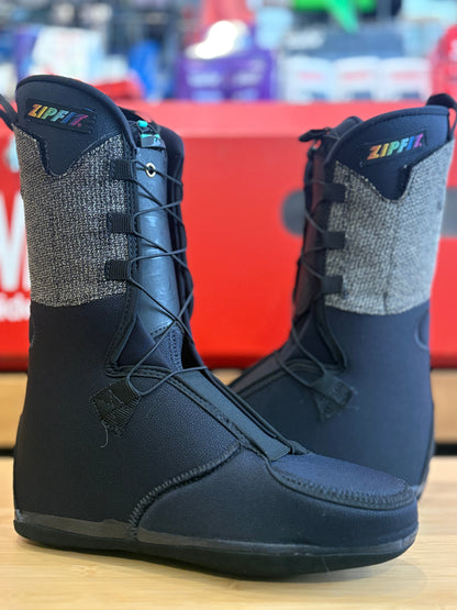 Pair of ski boot ZipFit liners in espresso