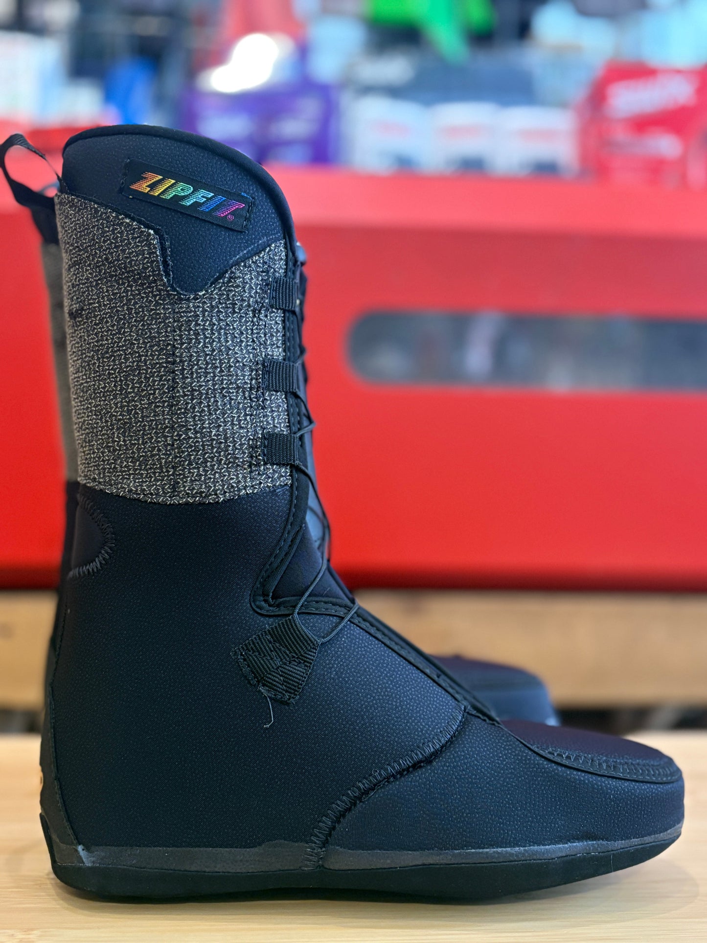 Pair of ski boot ZipFit liners in espresso